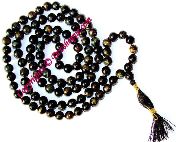 Black Tiger eye mala - Very Rare and Powerful Black Tiger eye mala - Very Rare and Powerful