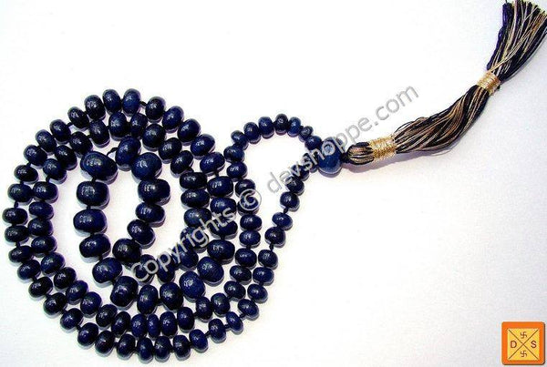 Blue Sapphire mala to remove Saturn's ill effects and for relief during Sade sati Blue Sapphire mala to remove Saturn's ill effects and for relief during Sade sati
