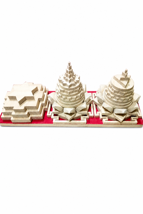 Divine Trio Yantra Set for Home & Office | Shriparni Sri Kubera Yantra, Sri Maha Meru on Lotus Petals & Sri Kanakdhara Yantra | 3D Wooden Vastu & Prosperity Yantra with Acrylic Box | 12 x 4 x 4 Inch Divine Trio Yantra Set for Home & Office | Shriparni Sri Kubera Yantra, Sri Maha Meru on Lotus Petals & Sri Kanakdhara Yantra | 3D Wooden Vastu & Prosperity Yantra with Acrylic Box | 12 x 4 x 4 Inch