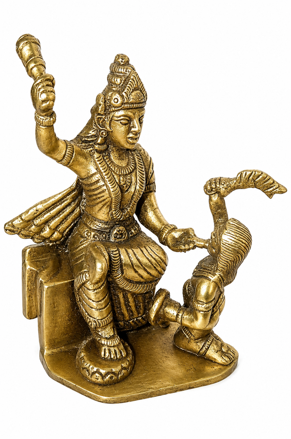 Goddess Baglamukhi Brass Idol for Puja & Sadhana Goddess Baglamukhi Brass Idol for Puja & Sadhana
