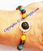 Shaligram Sudarshan Shila bracelet with Chakra beads - Devshoppe