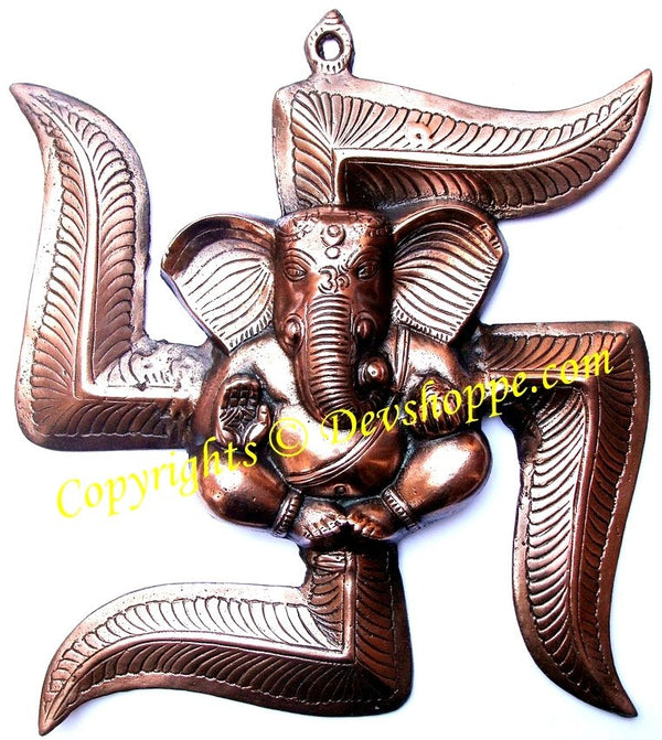 Ganesha on Swastik wall hanging Ganesha on Swastik wall hanging