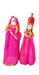 Pair of Rajasthani Indian traditional puppets King Queen cloth Kathputli door hanging - Devshoppe