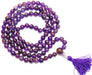 Amethyst Buddhist style mala for peace and getting rid of stress and tension (Dark Purple) - Devshoppe