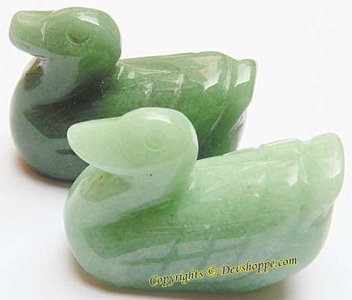 Green Jade Mandarin ducks pair for Love and romance - Devshoppe