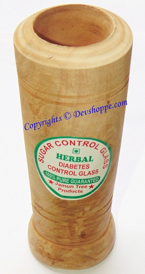 Jamun wood Herbal Tumbler to Control Diabetes & Sugar - Ayurvedic Wood Glass - Devshoppe