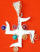 Chakra Swastik (Sathiya) Pendant in German silver - Devshoppe