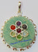 Green Jade round shaped pendant with Chakra stones - Devshoppe