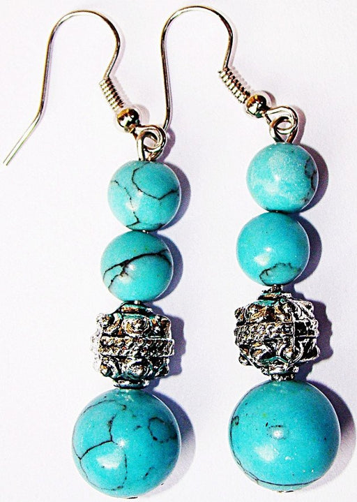 Turquoise ( Firoza ) earrings - Devshoppe