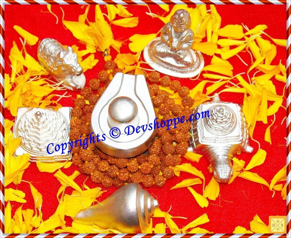 Combo deal 5 - Parad Shivlinga + Parad Sriyantra + Parad Shankha + Parad Nandi + Parad Meru + Parad Parvati + Free Rudraksha mala Combo deal 5 - Parad Shivlinga + Parad Sriyantra + Parad Shankha + Parad Nandi + Parad Meru + Parad Parvati + Free Rudraksha mala