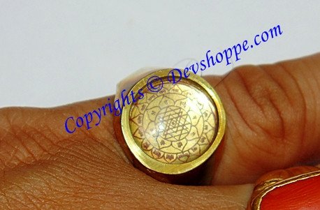 Brass Sriyantra ring for wealth , prosperity and success Brass Sriyantra ring for wealth , prosperity and success