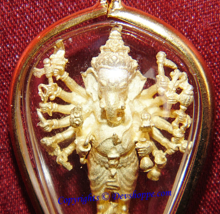 Vira Ganesha (Ganpati) pendant - The Warrior Ganesha - Devshoppe