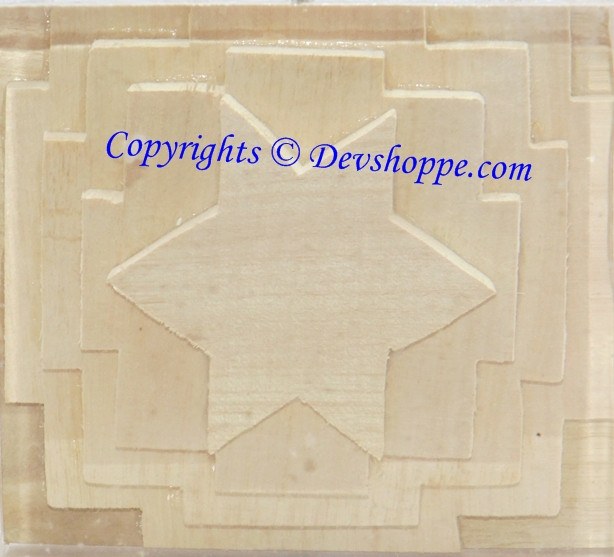 Shriparni (Sriparni) wood 3D kuber yantra for wealth and prosperity - Devshoppe