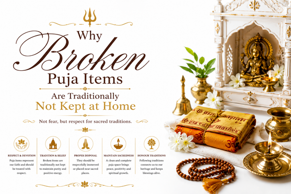 Why Broken Puja Items Are Traditionally Not Kept at Home