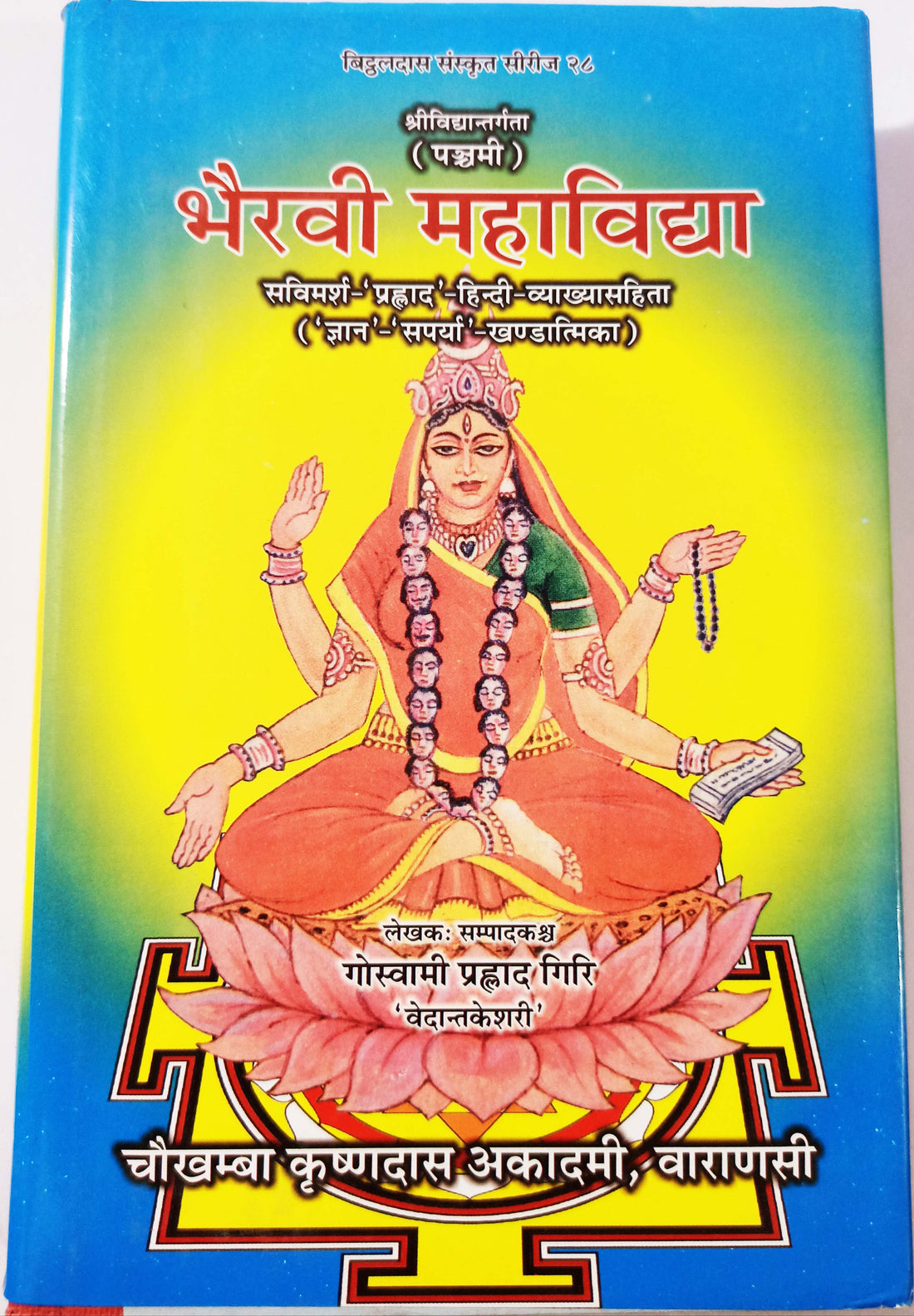 भैरवी महाविध्या पुस्तक का नीला कवर, देवी का चित्र और शीर्षक