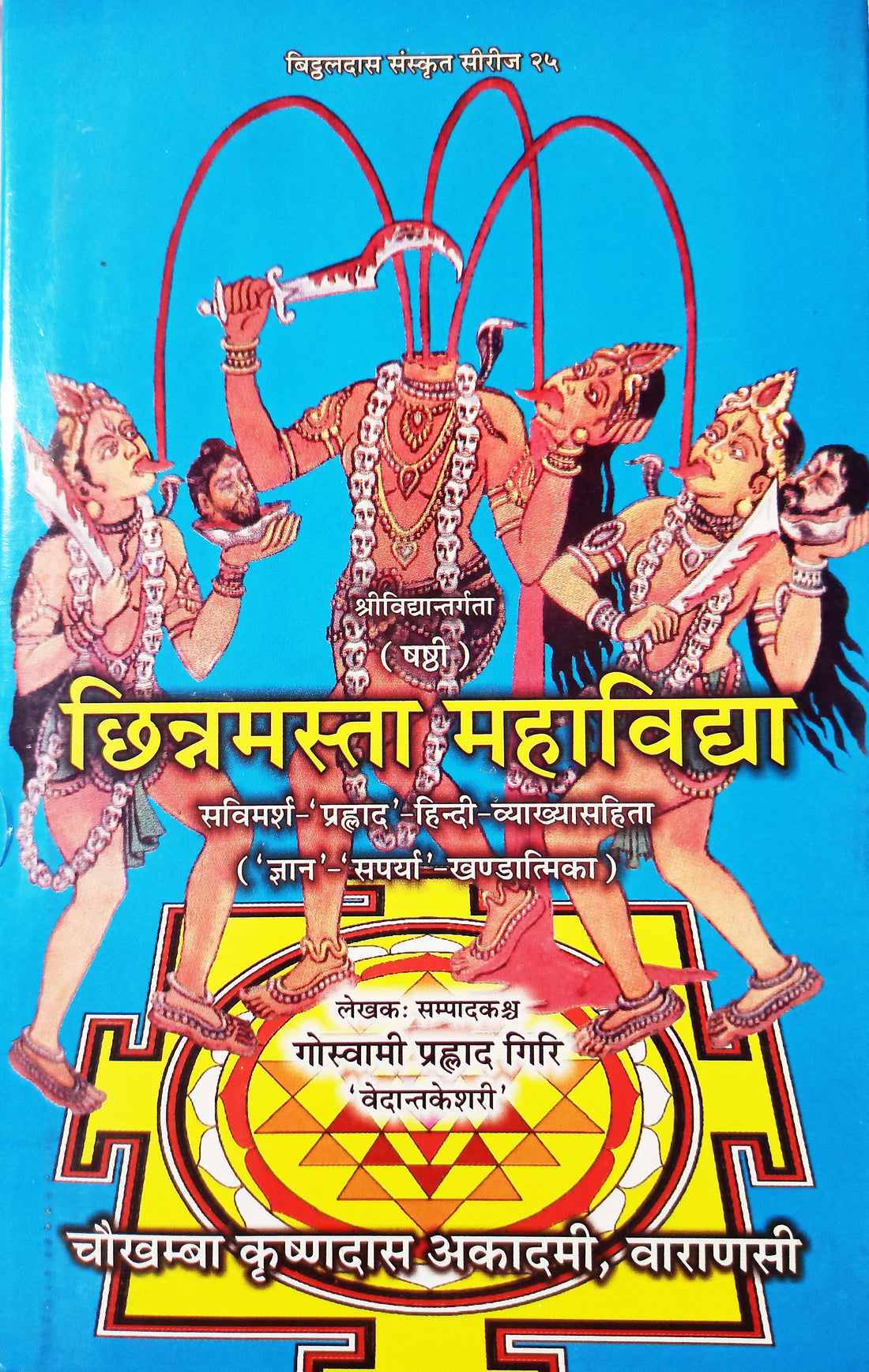 छिन्नमस्ता महाविद्या पुस्तक का रंगीन आवरण—देवी चित्र व शीर्षक