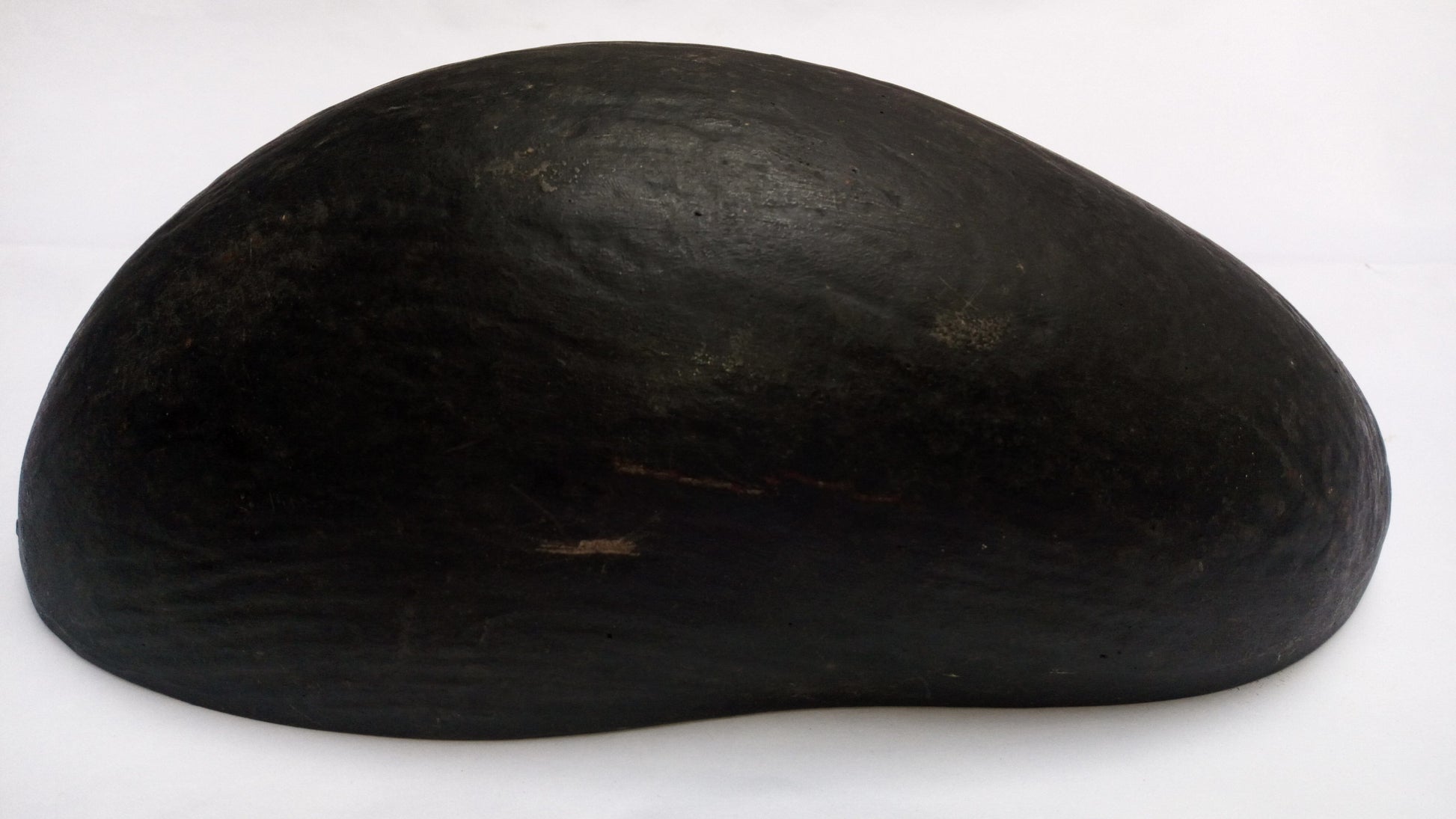 Dark coco de mer khappar, rounded dome shape with natural mottled texture