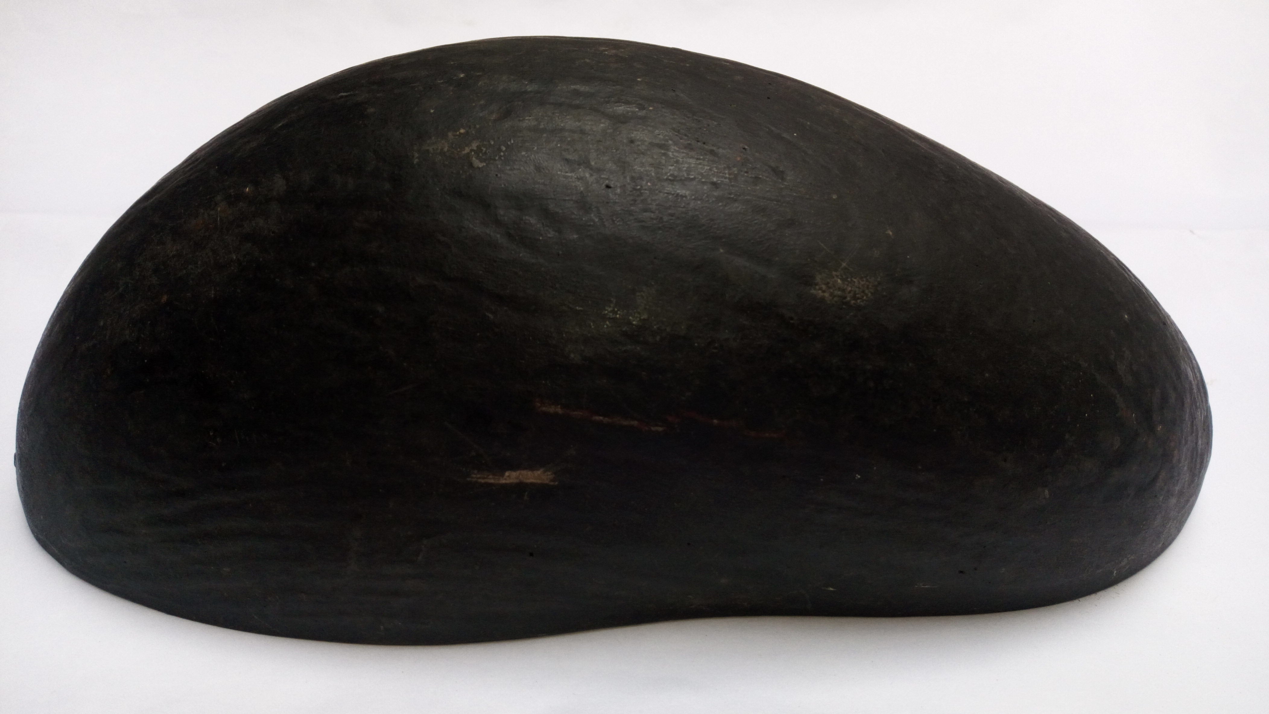 Dark coco de mer khappar, rounded dome shape with natural mottled texture