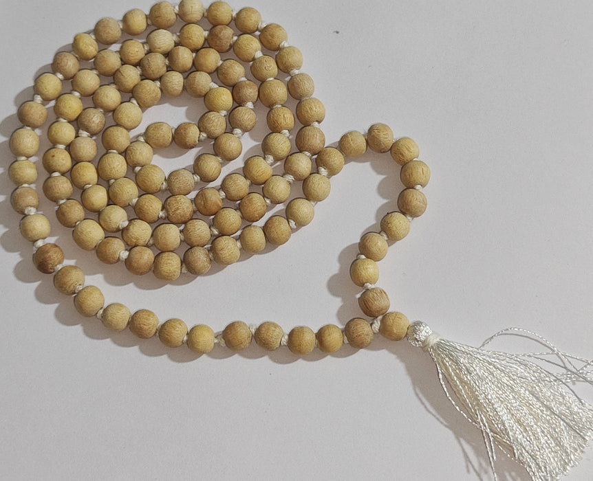 Top quality Neem wood beads mala for Japas and other rituals with free Japa mala bag