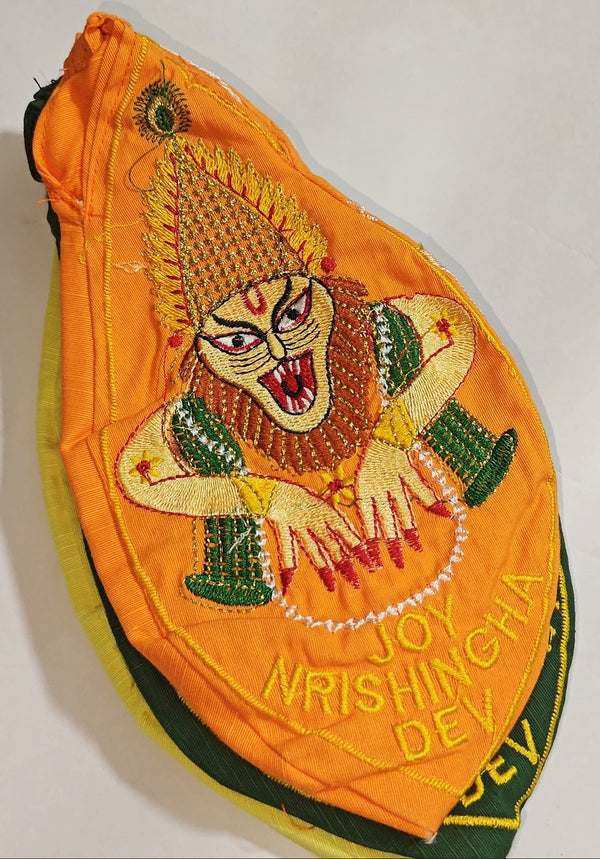 High quality Bhagwan Narasimha embroidered gomukhi japamala bags