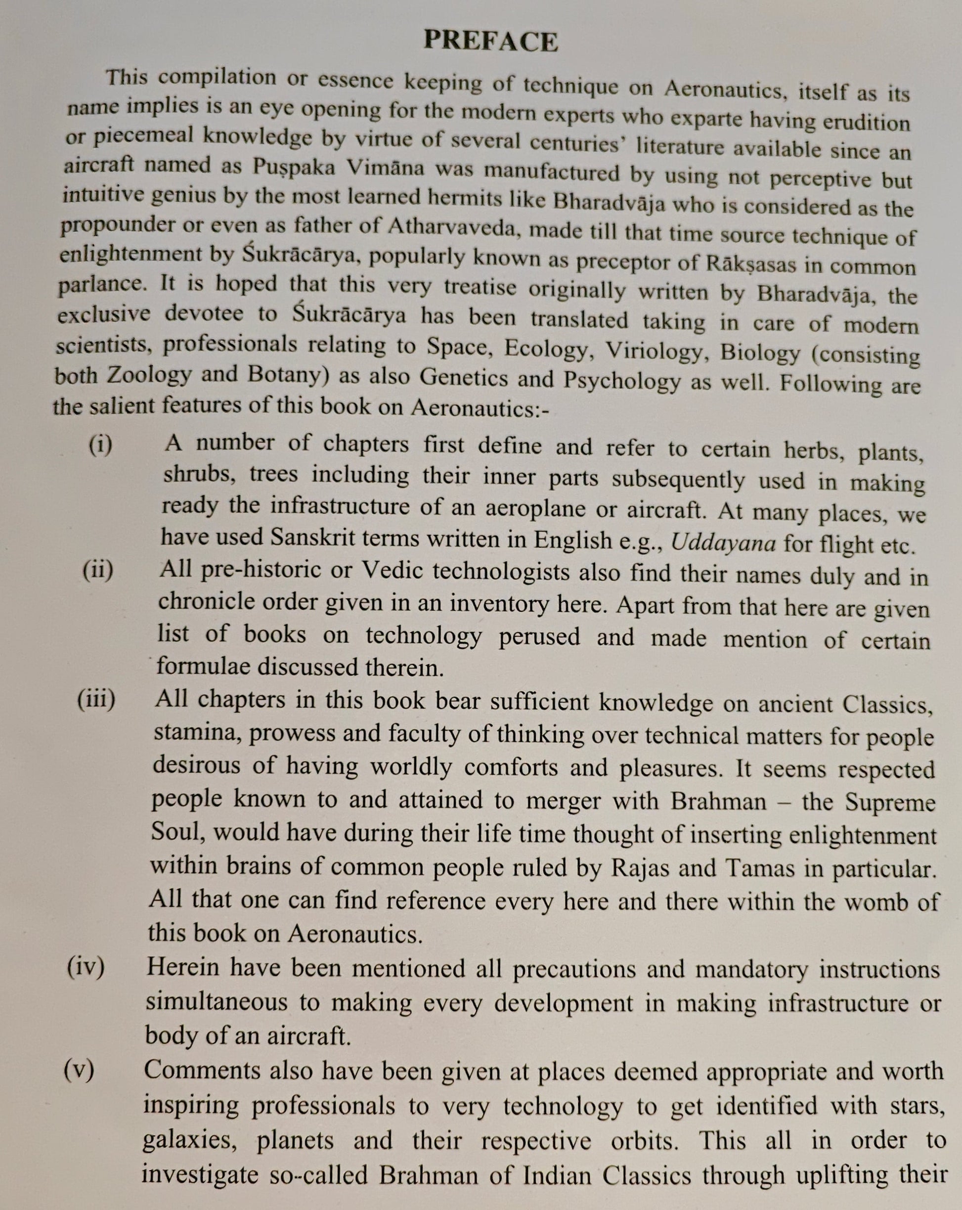 Preface page with heading “PREFACE” and paragraphs of aeronautics text