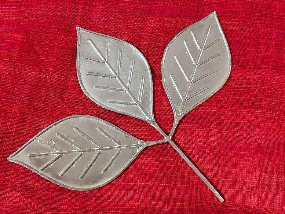 Pure Silver Belpatra leaf 6 inches ( approx.)