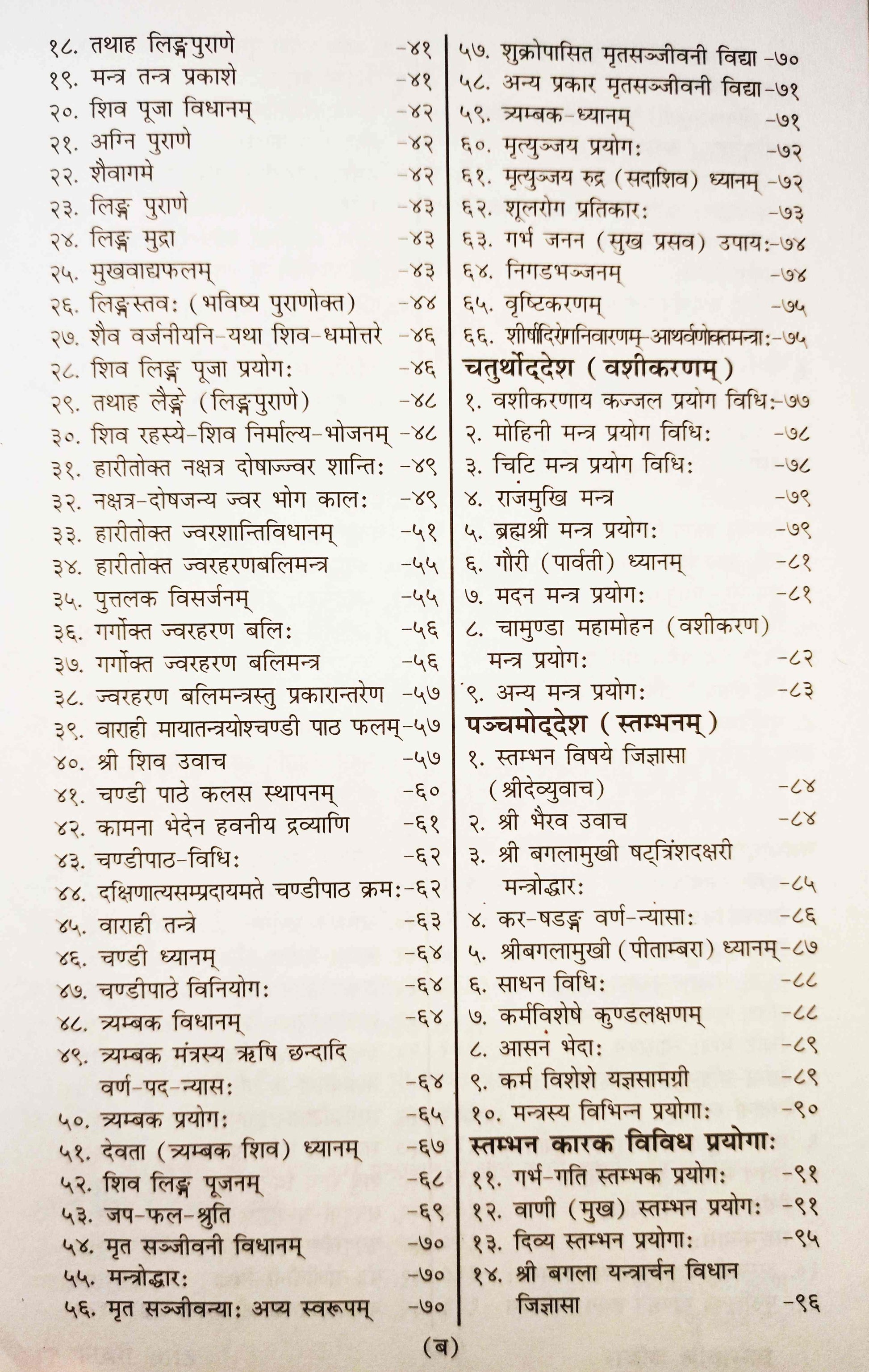षट्-कर्म-दीपिका का अगला पृष्ठ, शीर्षक-उपशीर्षक और क्रमांकित सूची