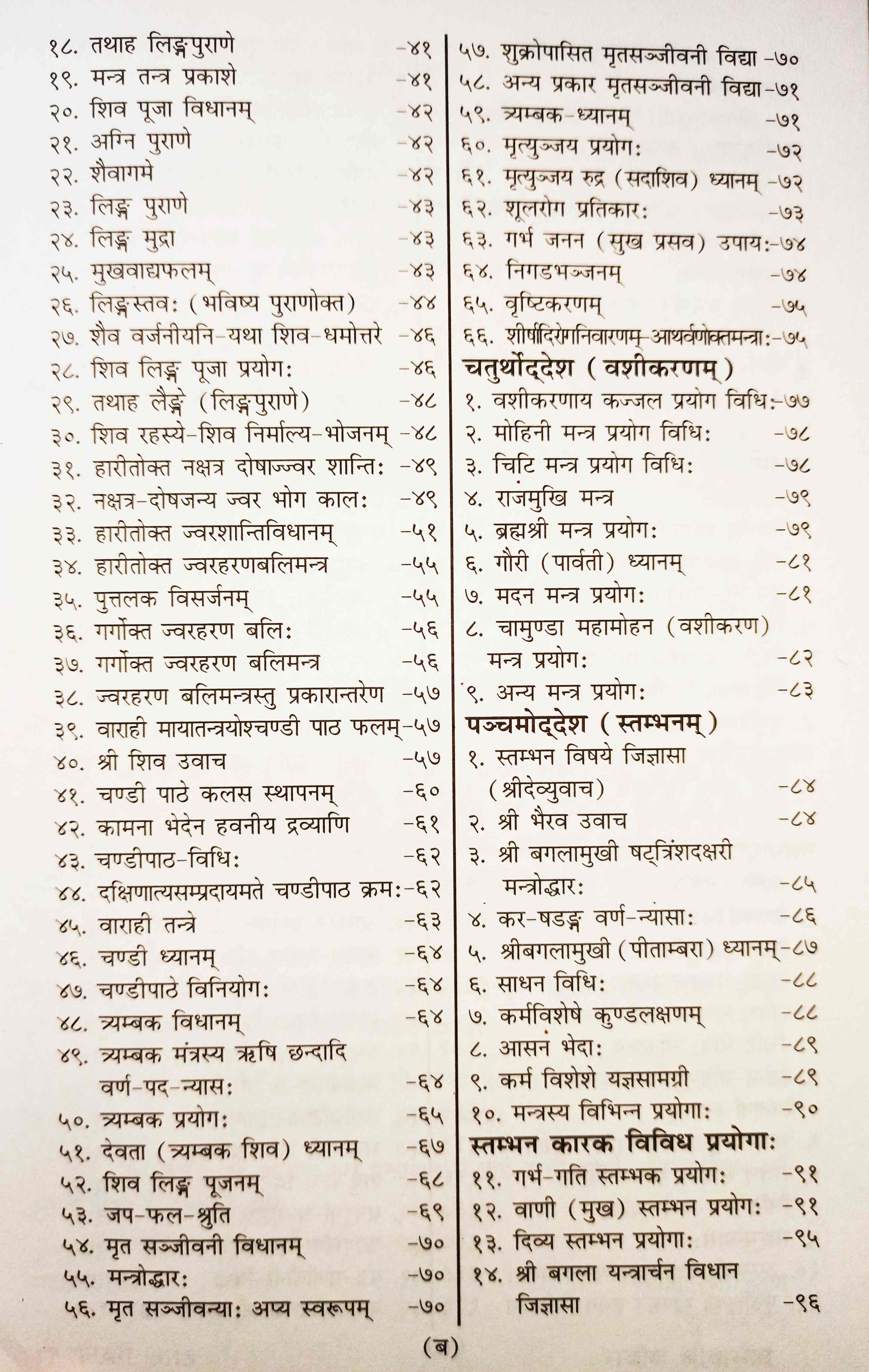 षट्-कर्म-दीपिका का अगला पृष्ठ, शीर्षक-उपशीर्षक और क्रमांकित सूची