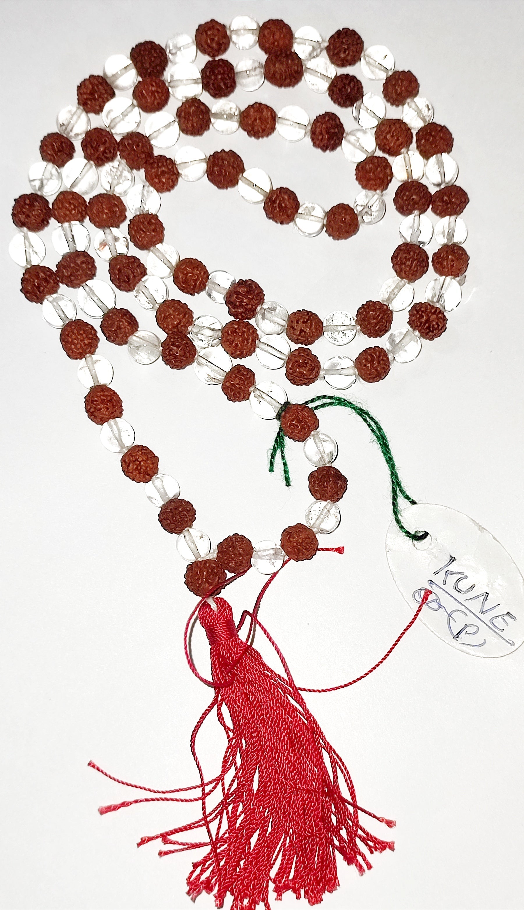 Premium quality Rudraksha Sphatik combination mala