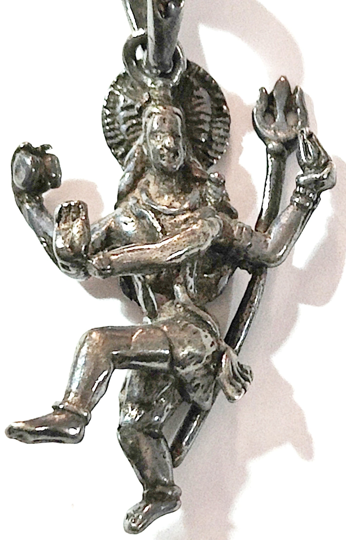 5 Mukhi Rudraksha mala with Oxidized Lord Shiva silver pendant