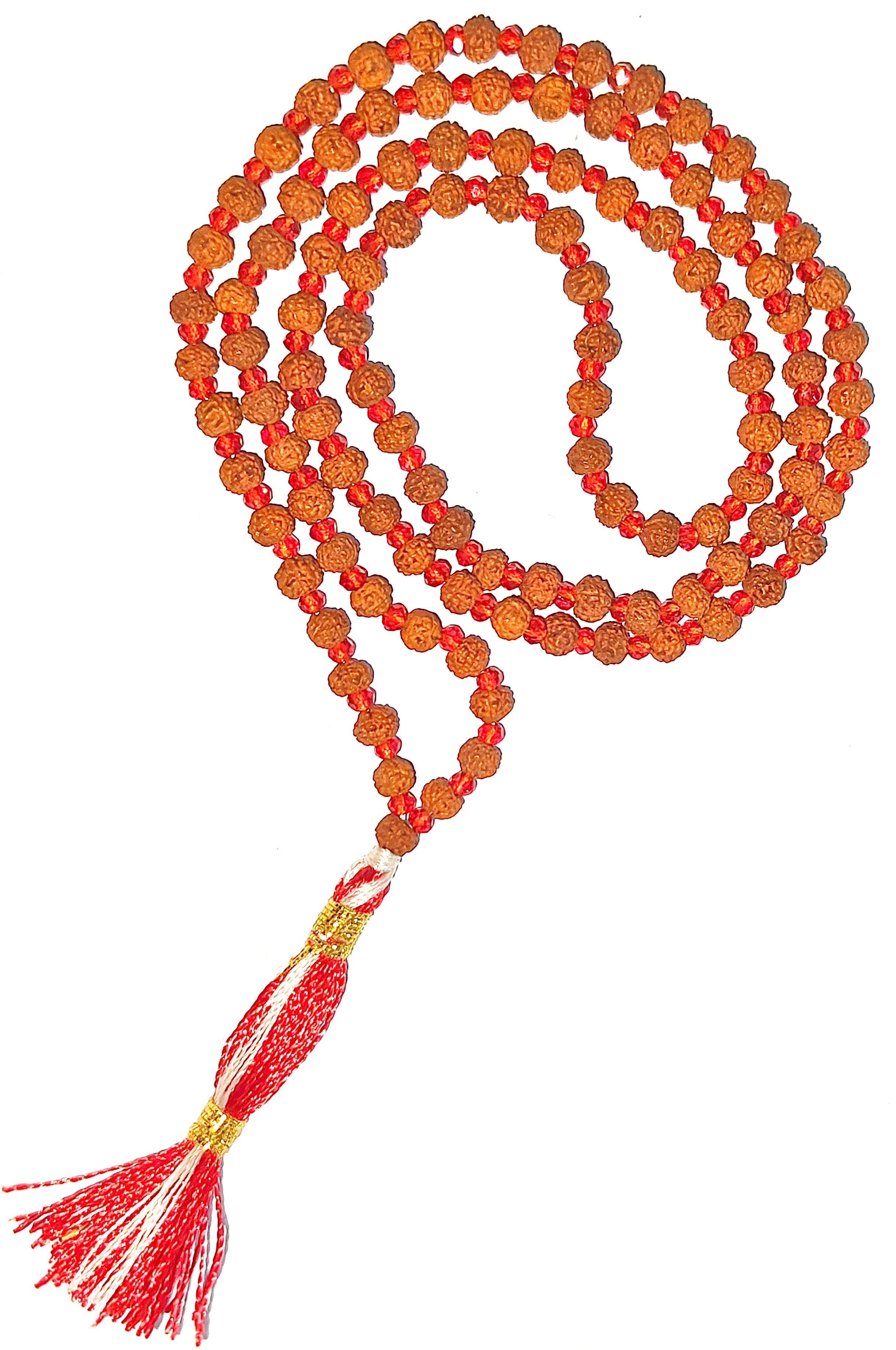 Rudraksha Mala 4 mm - 108+1 Natural Beads Traditional Design