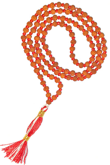 Rudraksha Mala 4 mm - 108+1 Natural Beads Traditional Design