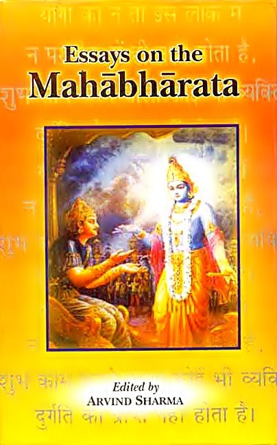 Essays on the Mahabharata book cover with illustrated figures and “Edited by Arvind Sharma”