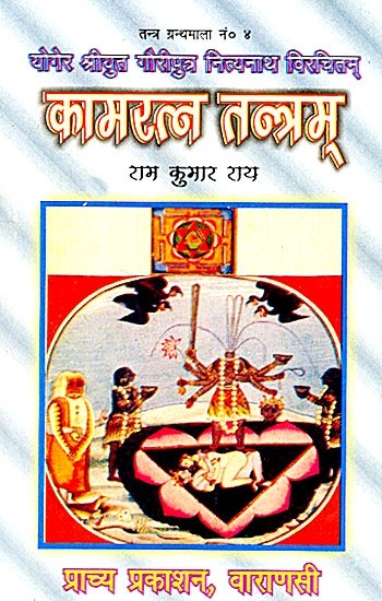 तंत्र ग्रंथ कवर, संस्कृत श्लोक व हिंदी अनुवाद, बीच में यंत्र/देव आकृति