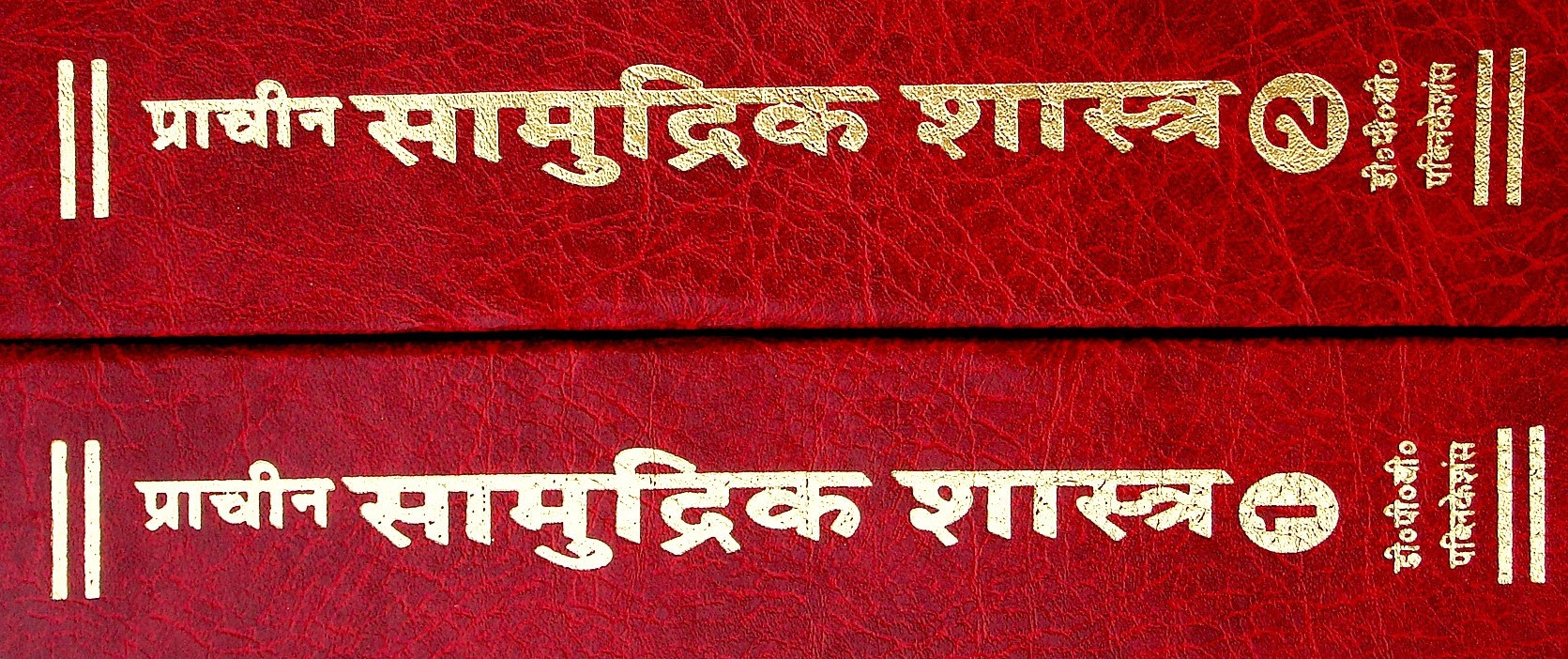 लाल पुस्तक पर “प्राचीन सामुद्रिक शास्त्र”, शीर्षक और खंड संकेत