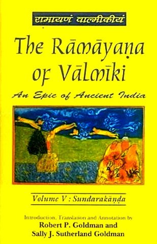 The Ramayana of Valmiki Volume V Sundarakanda book cover with title and artwork
