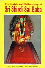 Buchcover „The Spiritual Philosophy of Shri Shirdi Sai Baba“ mit Shirdi-Sai-Baba-Figur