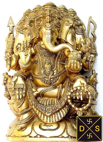 Panchmukha ( five faced ) Lord Ganesha idol - Devshoppe