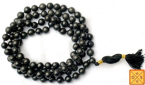 Black Hakik (Agate) Mala - Natural Stone Beads Mala