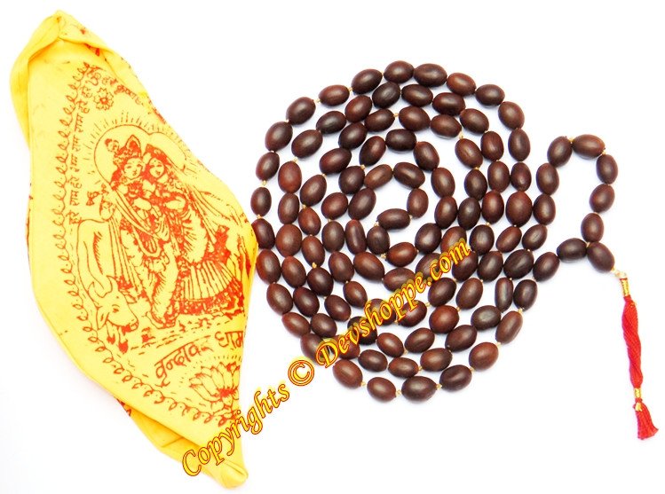 Kamal gatta mala for Mahalakshmi sadhana with free Gaumukhi bag - Premium quality - Devshoppe