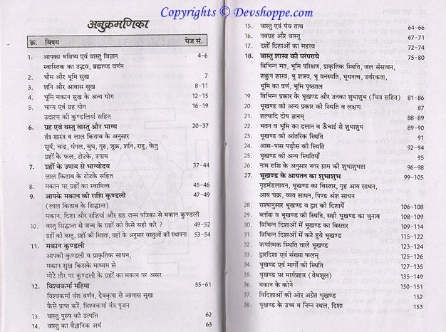 भवनवास्तुशास्त्र एवं भाग्यफल पुस्तक का मुखपृष्ठ, घरों की चित्रावली सहित