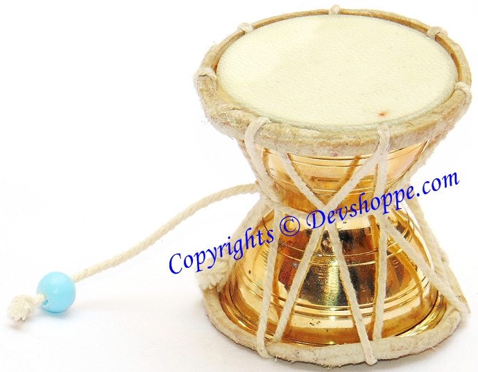 Brass Damru (Damaru) smallest sized – Devshoppe