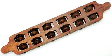 Kartal (Khartal) wooden with brass rings - Devshoppe