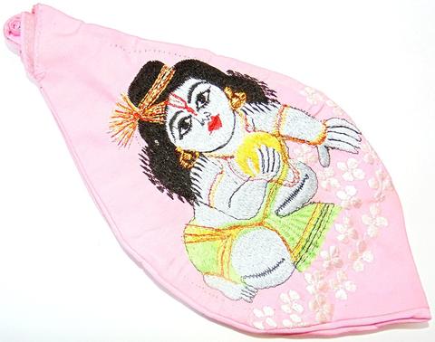 High quality embroidered Sri krishna mixed designs gomukhi japamala bags