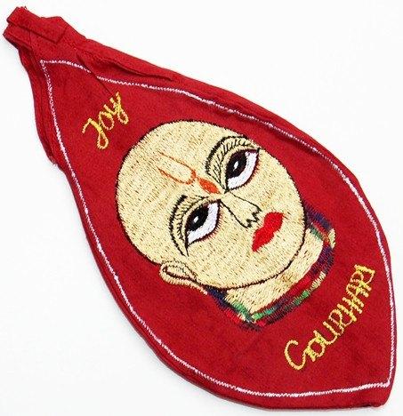 Sri Gauranga Mahaprabhu face embroidered gomukhi japamala bags