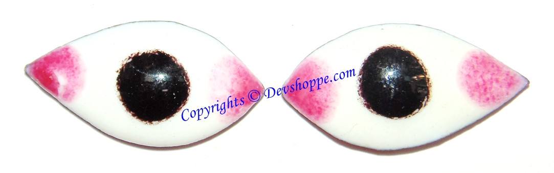 Pair of eyes (Netr , Nayan ) to use on God idols and Shaligrama 3 cms - Devshoppe