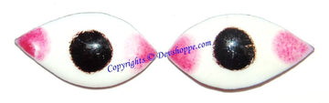 Pair of eyes (Netr , Nayan ) to use on God idols and Shaligrama 3 cms - Devshoppe