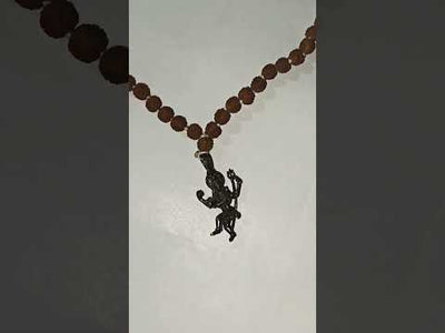 Top Quality Rudraksha mala with Oxidized Lord Shiva silver pendant