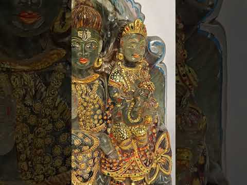 Lord Shiva with Family (Shiv Parivar) idol in Blue Fluorite stone