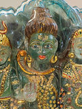Lord Shiva with Family (Shiv Parivar) idol in Blue Fluorite stone